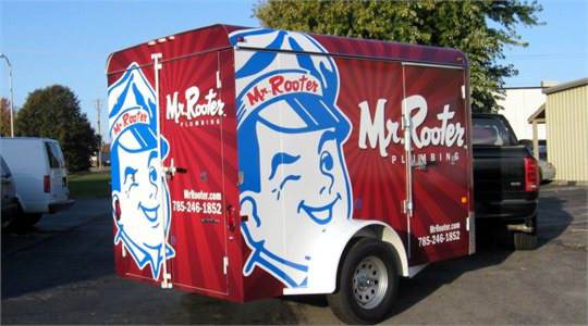 Mr Rooter Trailer Wrap